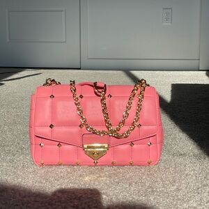 Michael Kors SoHo Pink and Gold Bag